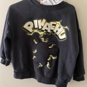 Zara Black Pikachu Sweatshirt